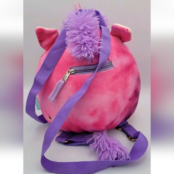 Squishmallows Lola Pink and Blue Plush Backpack 10" - Picture 5 of 12